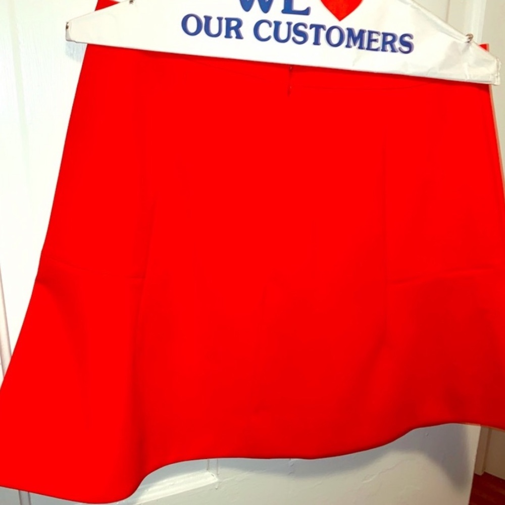 J.Crew Skirt Red with Coral Hues Size 6
